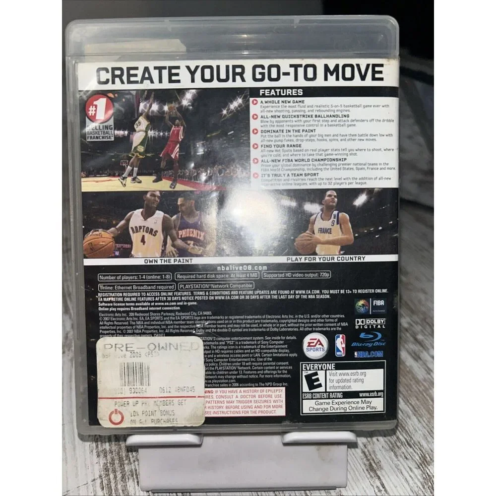 NBA Live 08 - Playstation 3 Video Games‎ Case And Disc Only ML338